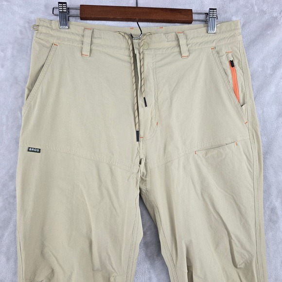 Howler Bros Hiking Pants Lightweight OutdoorcFishing‎ Khaki Drawstring 32x34 - Picture 2 of 9